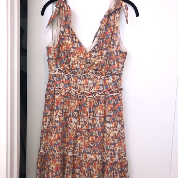 V neck rayon ruffle  Sz sm multi color slip on - Picture 3 of 7